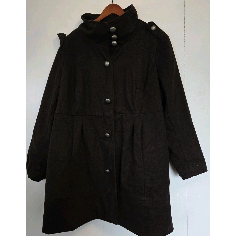 Care N Sport Coat Womens 3X Plus Brown Wool Blend Peacoat Winter Old‎ Money